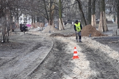 2019.03 - Łódź Centrum - Park Sienkiewicza - suma ponad 400m, w tym b.trudny przewiert po okręgu o promieniu 70m L-200mb.