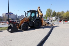 2019.04 - Warszawa - ul.Plaskowickiej i Dereniowa - rury osłonowe energetyki fi140mm dla ASTALDI