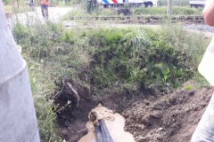 2019.08; CHYNÓW woj.mazowieckie - przewierty pod linią kolejową Warszawa-Radom - wielootworowe 2/3/4/5 x FI110mm osłonowe energetyki dla BUDIMEX