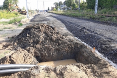 2019.08; CHYNÓW woj.mazowieckie - przewierty pod linią kolejową Warszawa-Radom - wielootworowe 2/3/4/5 x FI110mm osłonowe energetyki dla BUDIMEX