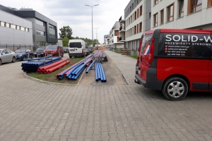 2019.09 - WARSZAWA dla INNOGY energetyka - ul.Polki - wiercenia wielootworowe  110mmx3, 110x3+160mmx2, 110mmx7+160mmx2, 110mmx5+160mmx2 - 2000m rurociągów zainstalowanych w 5dni