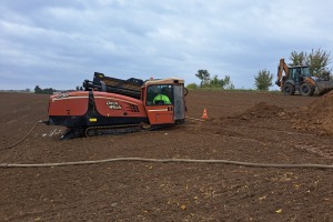 2023.10 - WĄBRZEŹNO woj. kujawsko -pomorskie - wodociąg FI160mm