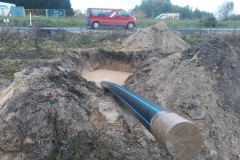 Frombork-Braniewo  sieć wodociągowa fi 110 i FI 225 L-2500m dla STRABAG